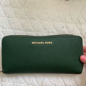 Michael Kors green wallet